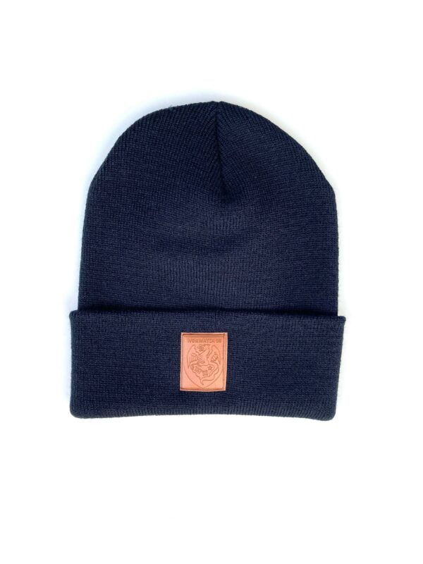 Beanie mit Lederpatch